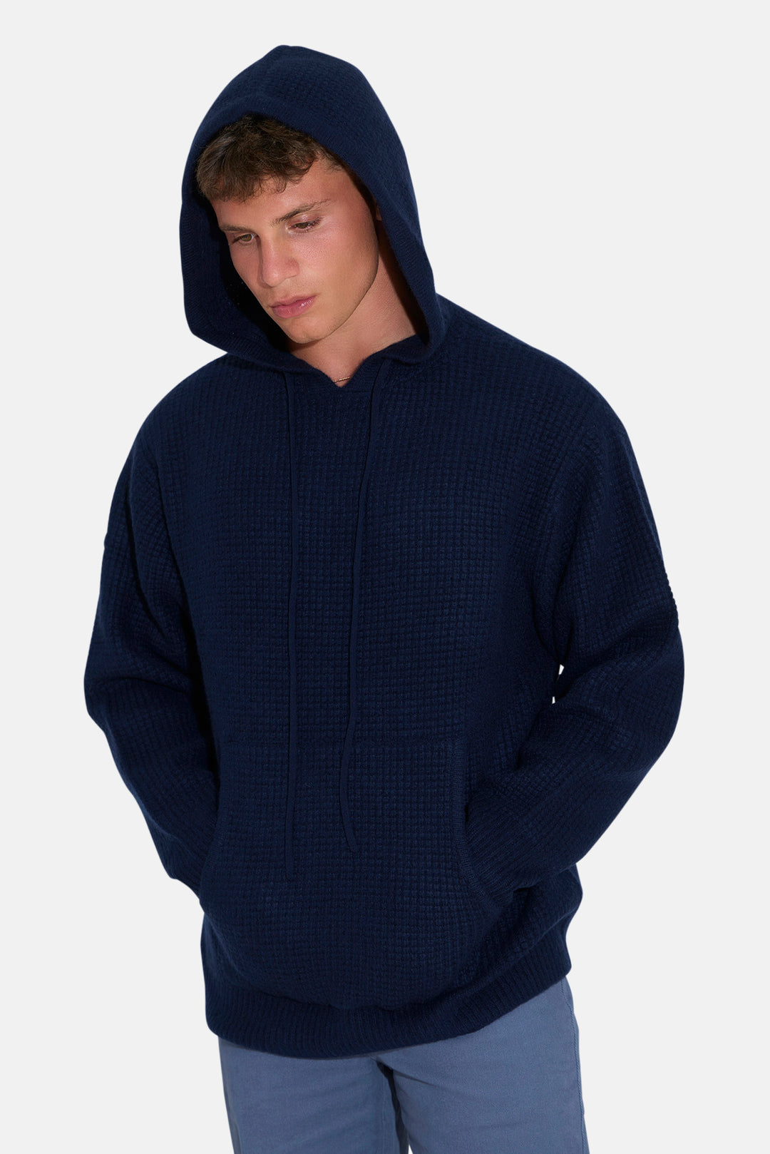 Montecito Waffle Pullover Hoodie Navy
