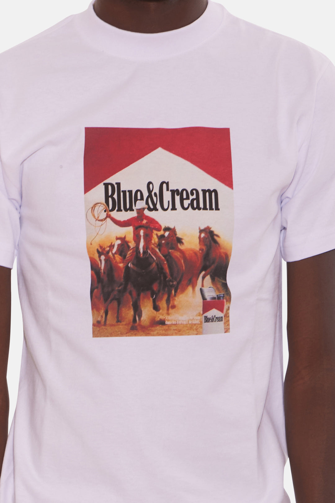 Blue&Cream Rider Tee White