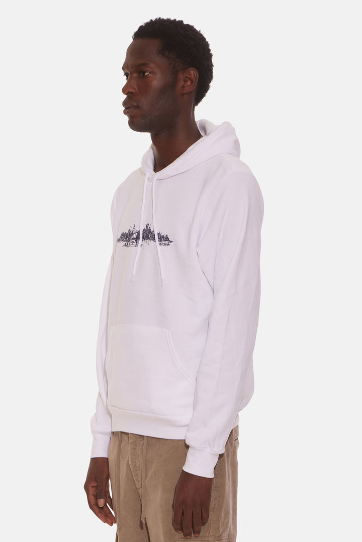 NYC Skyline Hoodie White