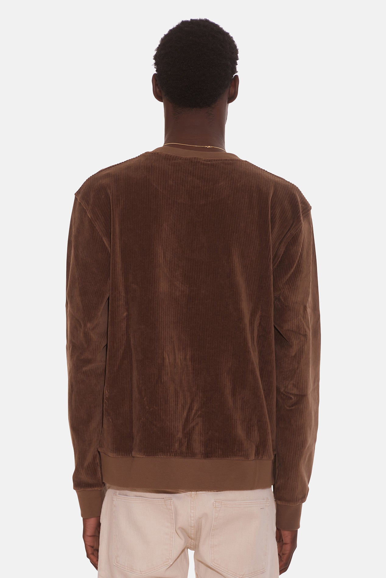 Soft Corduroy Crewneck Brown – blueandcream