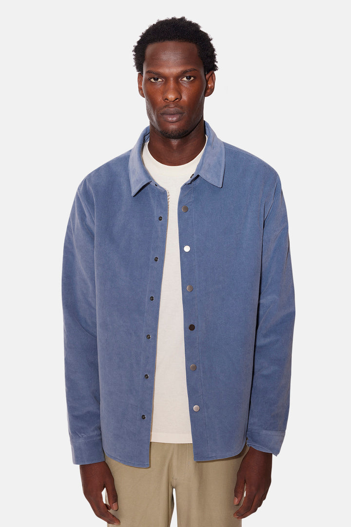 Best Sherpa Overshirt Blue/Cream