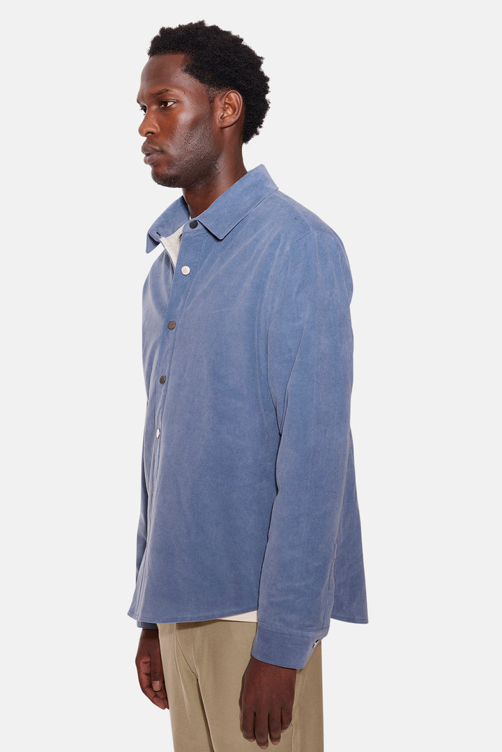 Best Sherpa Overshirt Blue/Cream