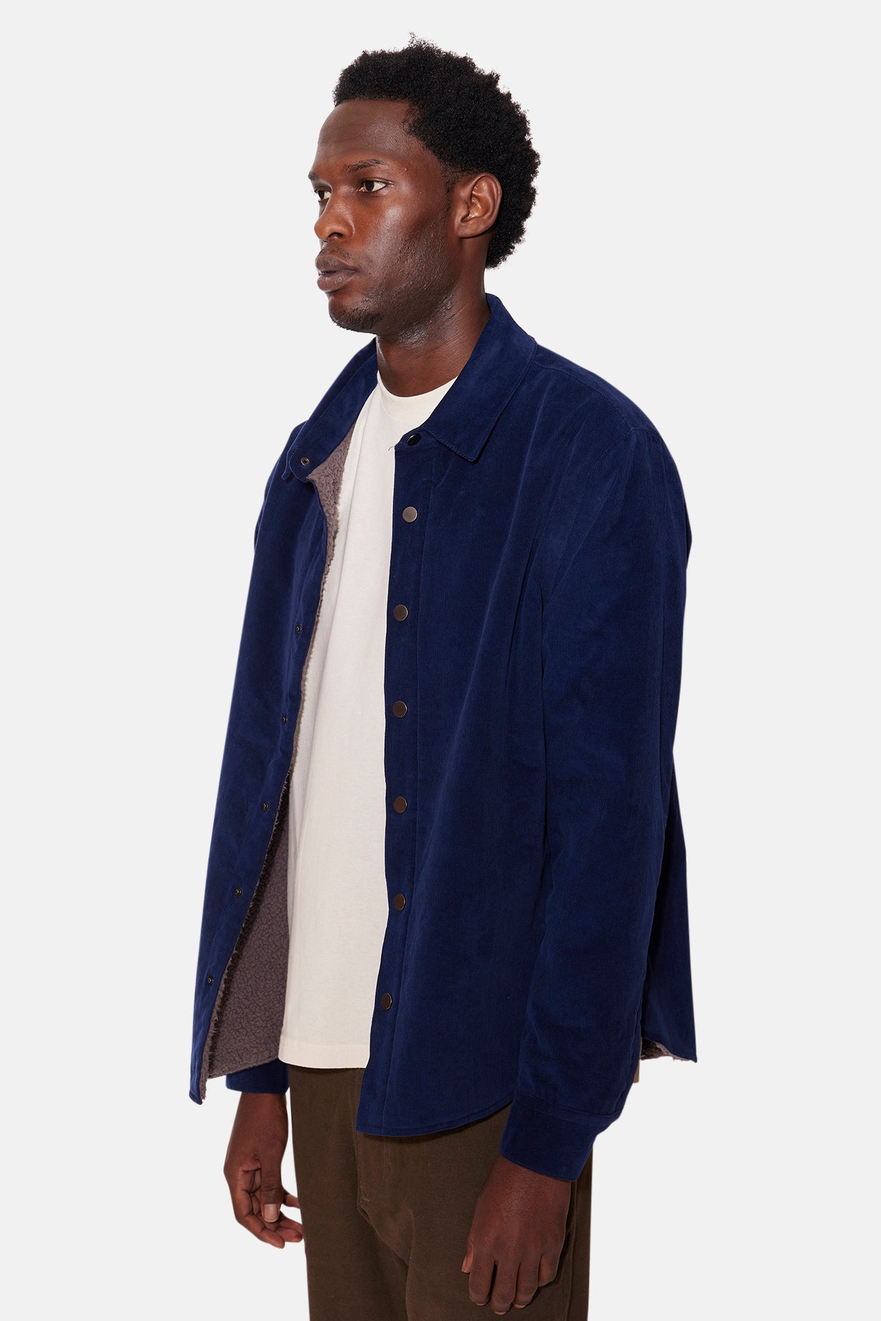 Best Sherpa Overshirt Rich Navy/Mocha – blueandcream