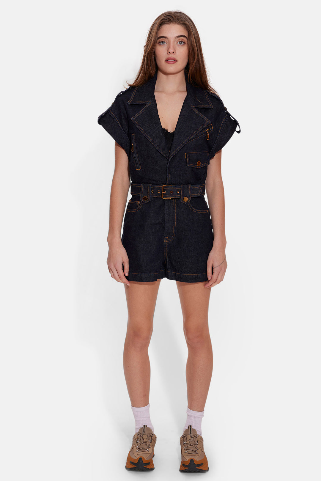 Crush Denim Playsuit Night Sky Crush Denim Playsuit Night Sky