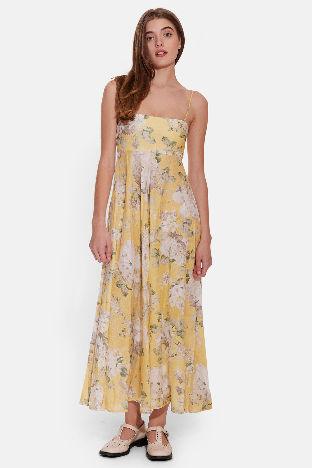 Acacia Bandeau Midi Dress Yellow Floral Acacia Bandeau Midi Dress Yellow Floral