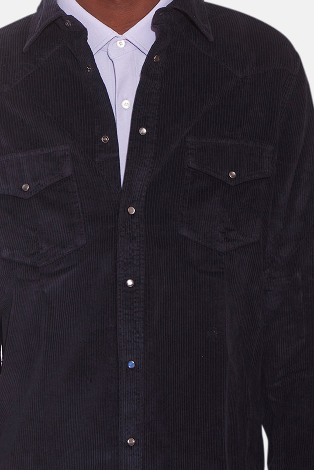 Western Cord Shirt Navy