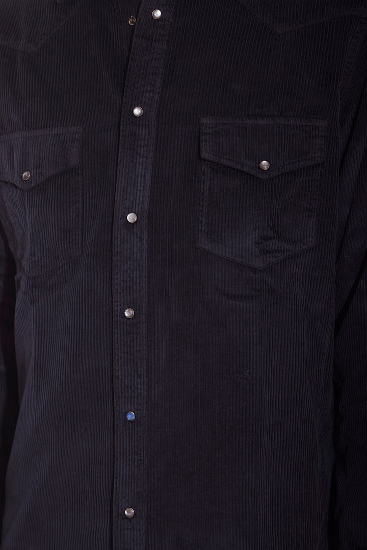 Western Cord Shirt Navy