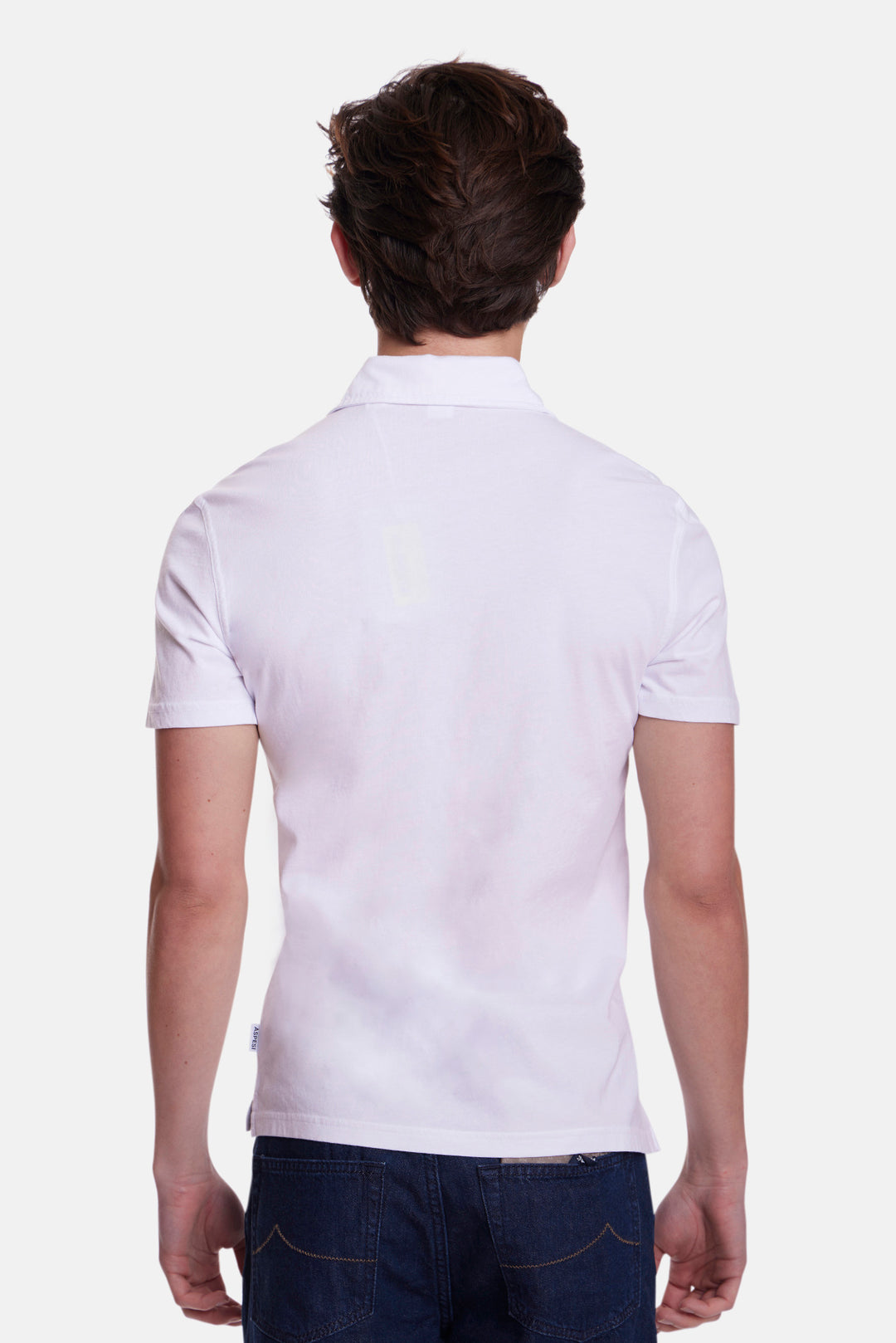 Plain Cotton Jersey Polo White