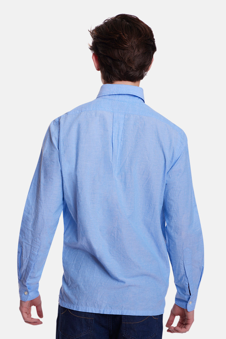 Chambray Button Down Shirt Blue
