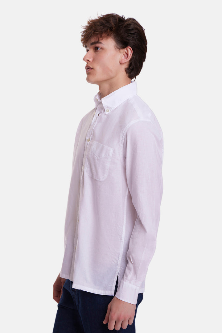Chambray Button Down Shirt White