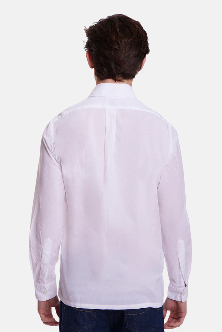 Chambray Button Down Shirt White