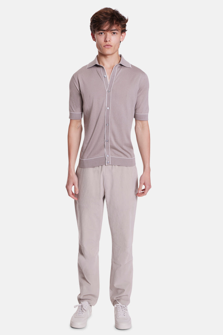 Sublime Cotton Shirt Taupe/White