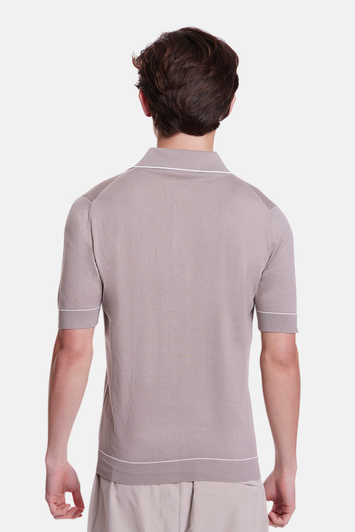 Sublime Cotton Shirt Taupe/White