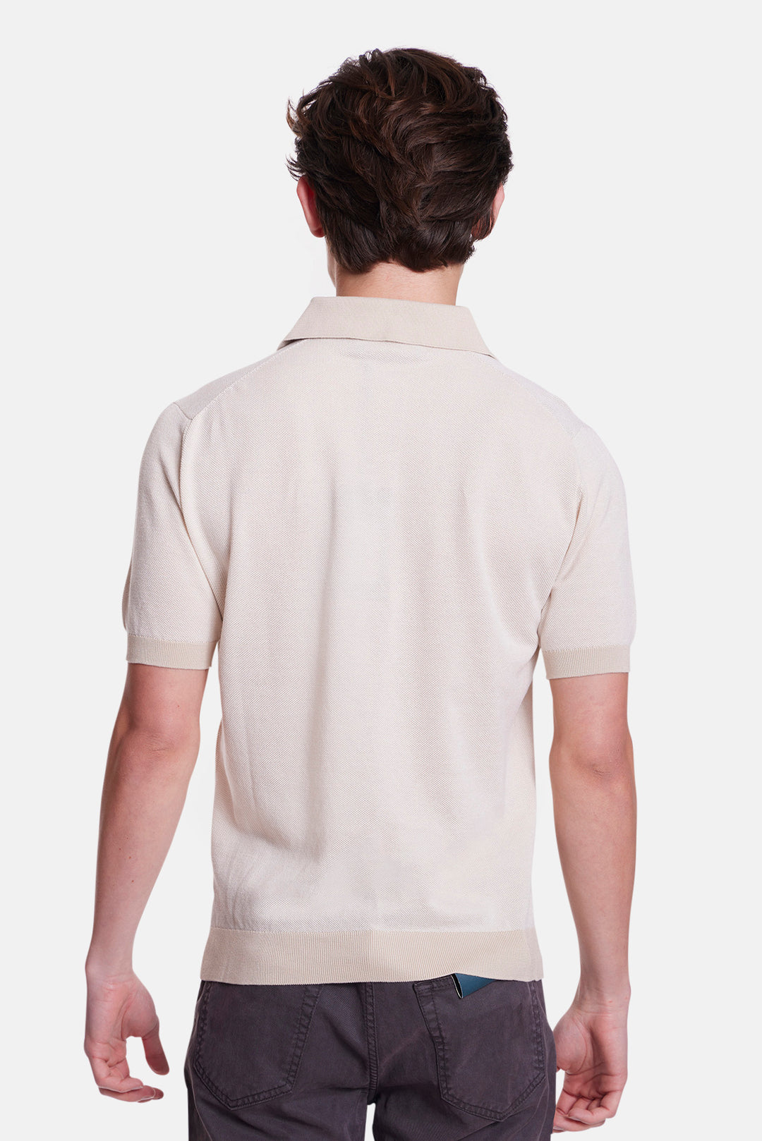 Sublime Cotton Waffle Polo Beige