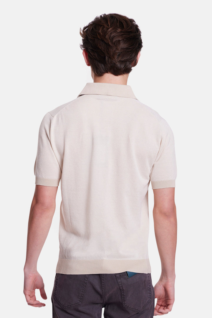 Sublime Cotton Waffle Polo Beige