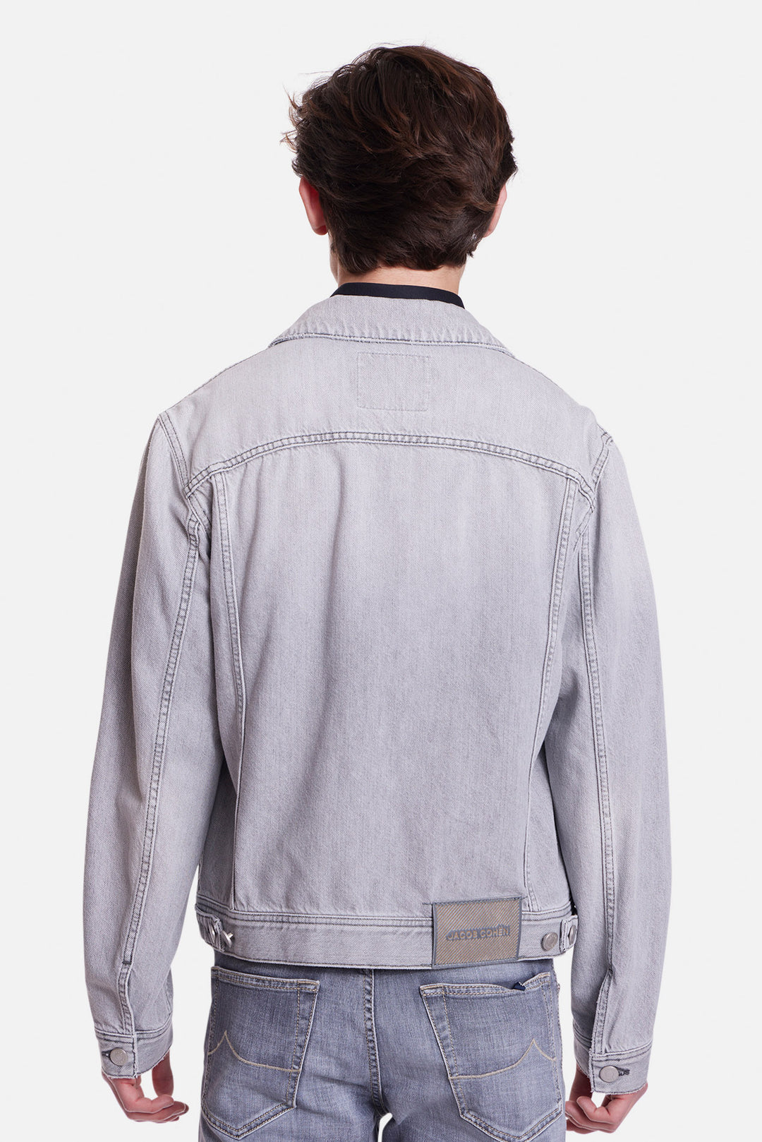 Giubbino Denim Trucker Jacket Grey