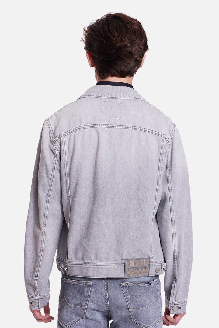 Giubbino Denim Trucker Jacket Grey