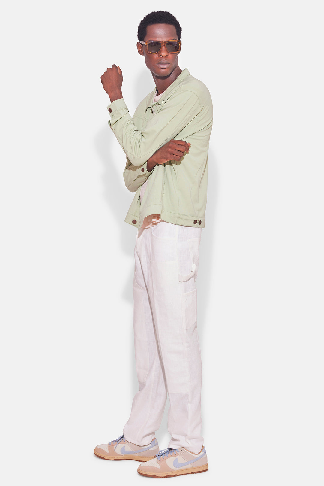 Light Trucker Jacket Jade Green