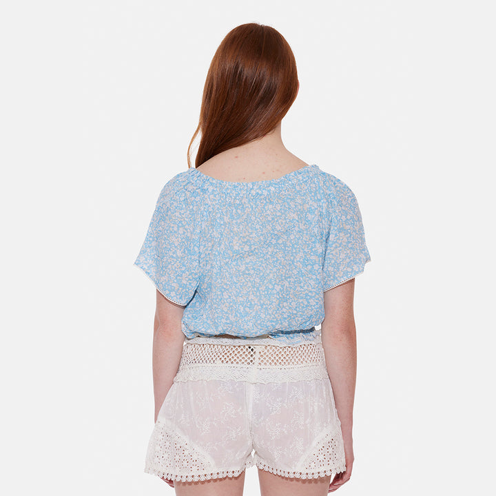 Ray Embroidered Short Optical White