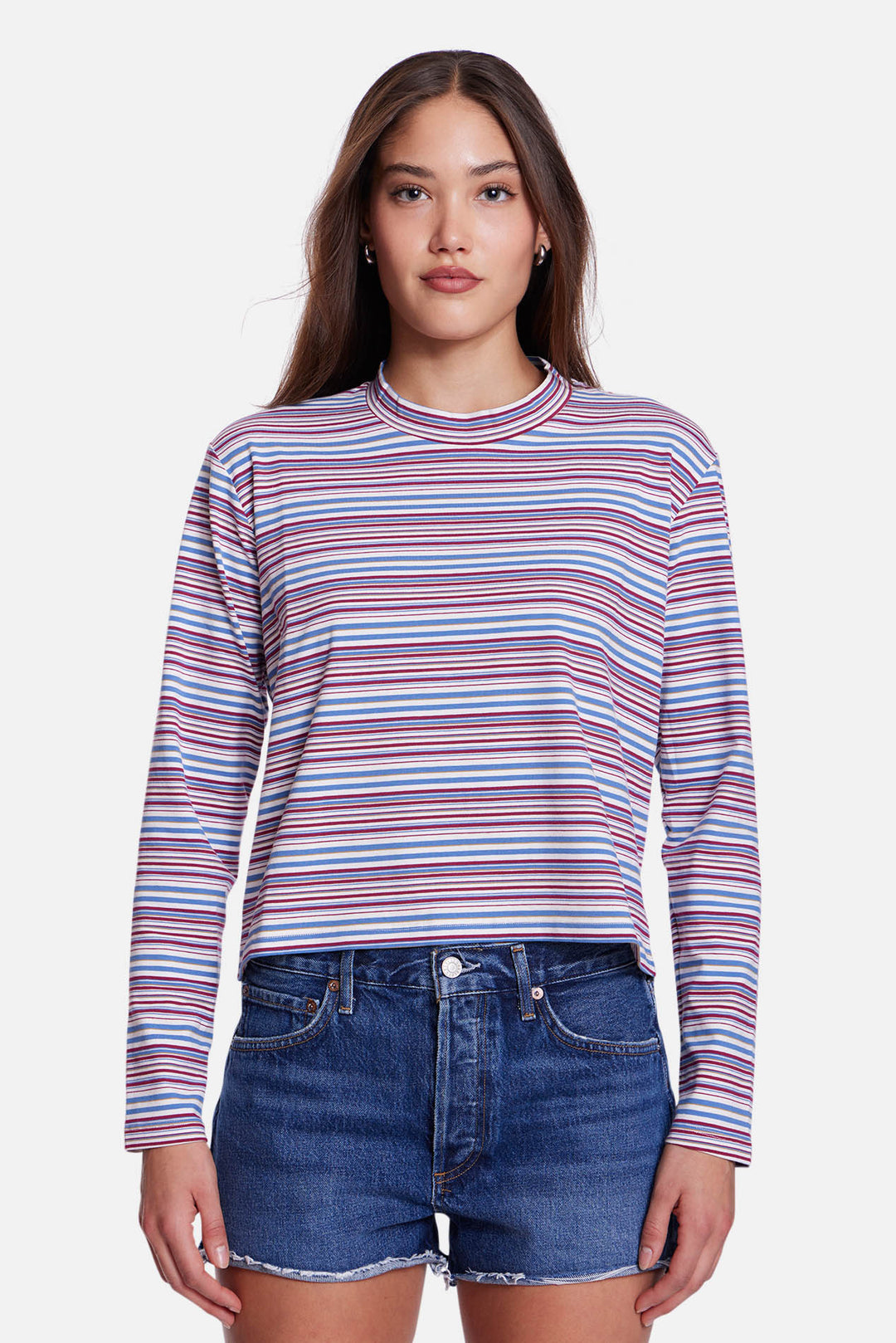 Dede Striped Long Sleeve Blue / Magenta Multi