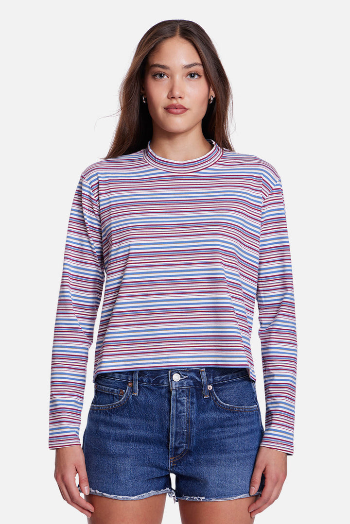 Dede Striped Long Sleeve Blue / Magenta Multi