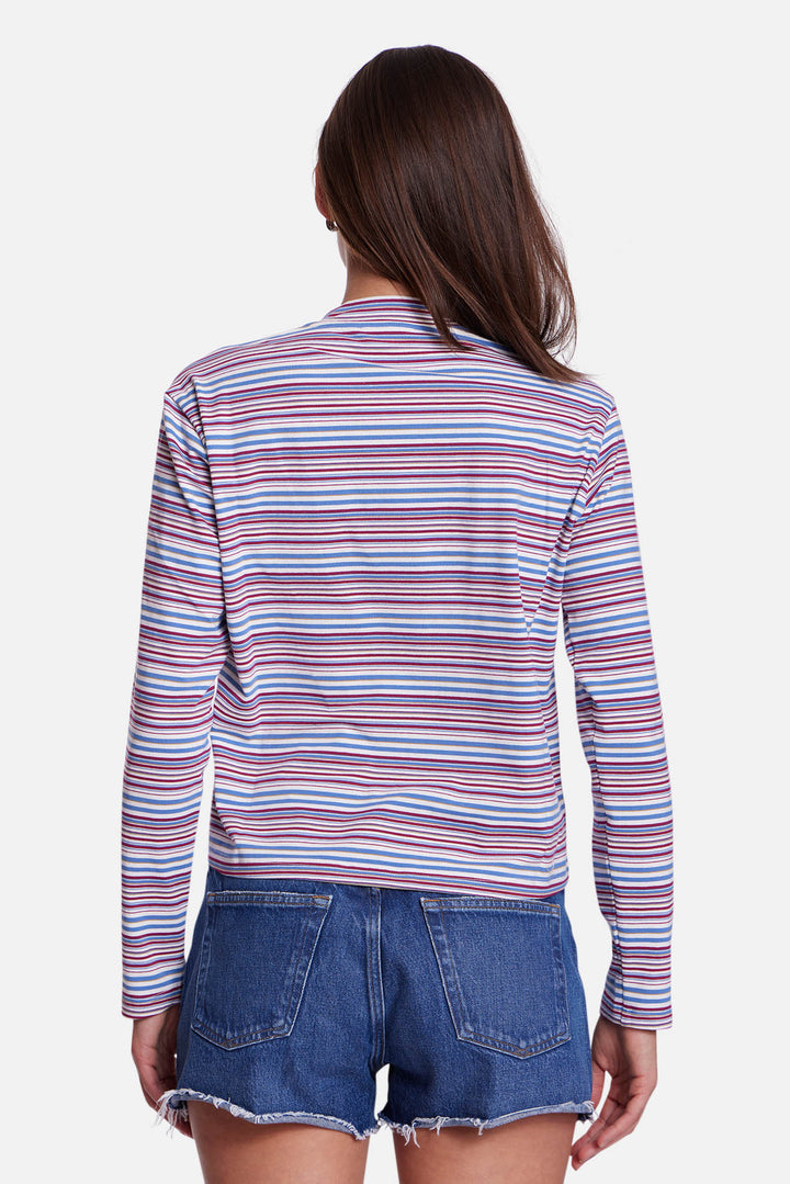 Dede Striped Long Sleeve Blue / Magenta Multi
