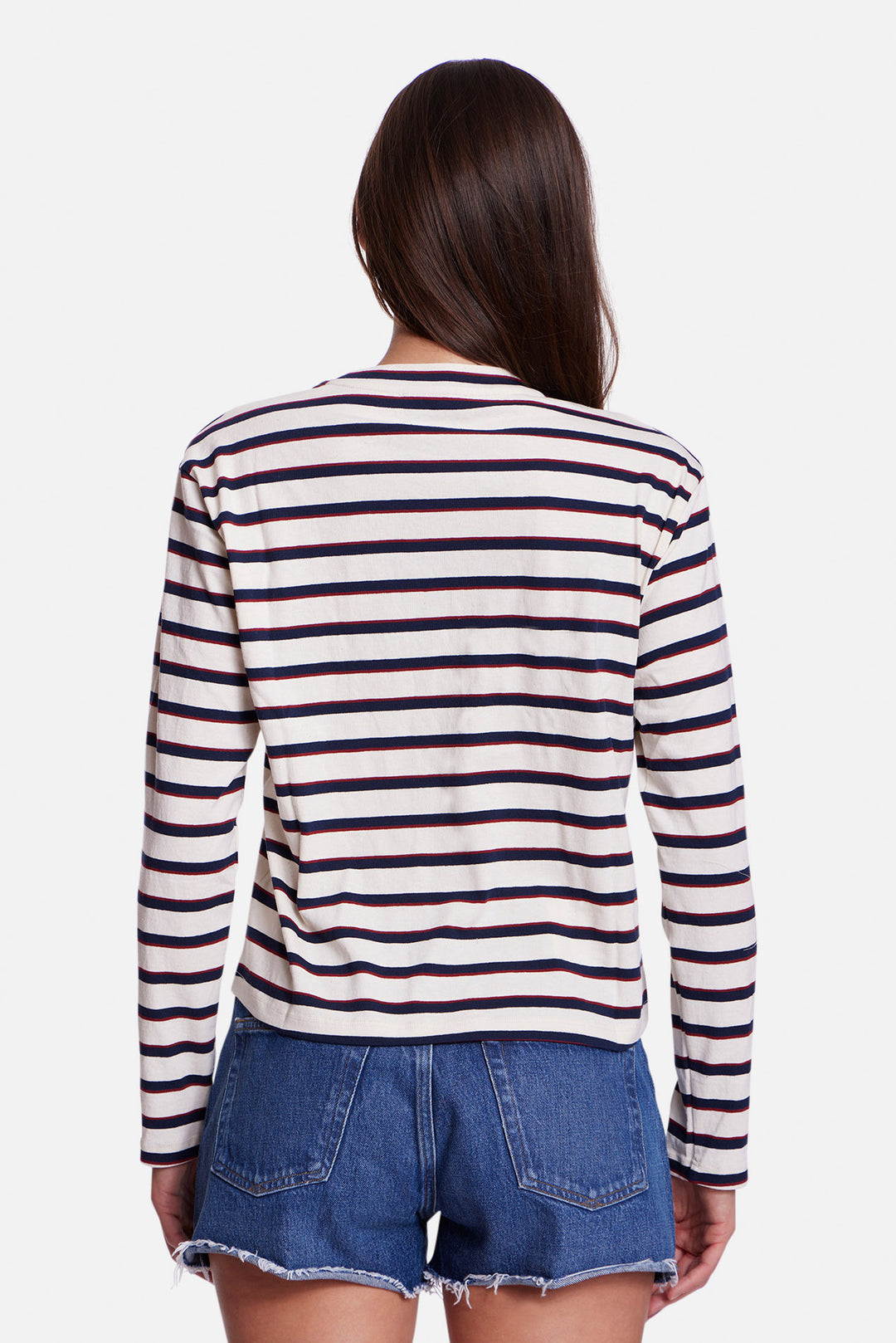 Dede Striped Long Sleeve Ivory / Navy / Wine