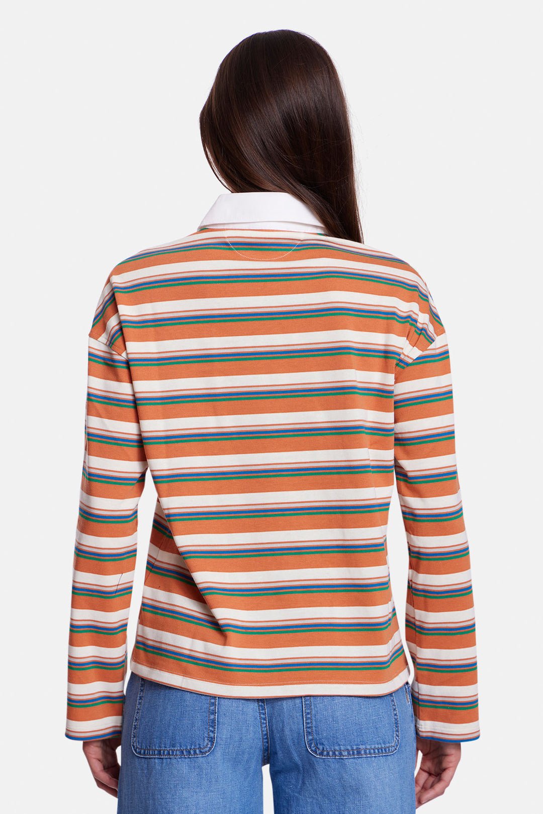 Nicky Oversized Rugby Ivory /  Brown Multi Stripe