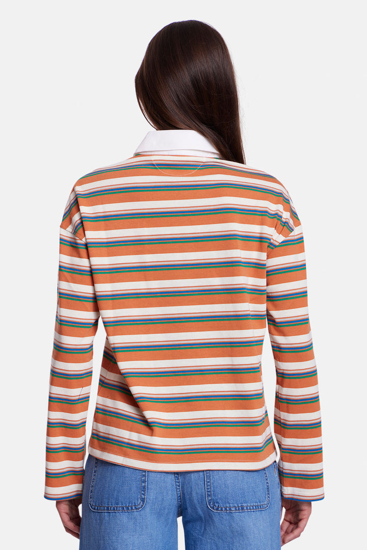 Nicky Oversized Rugby Ivory /  Brown Multi Stripe