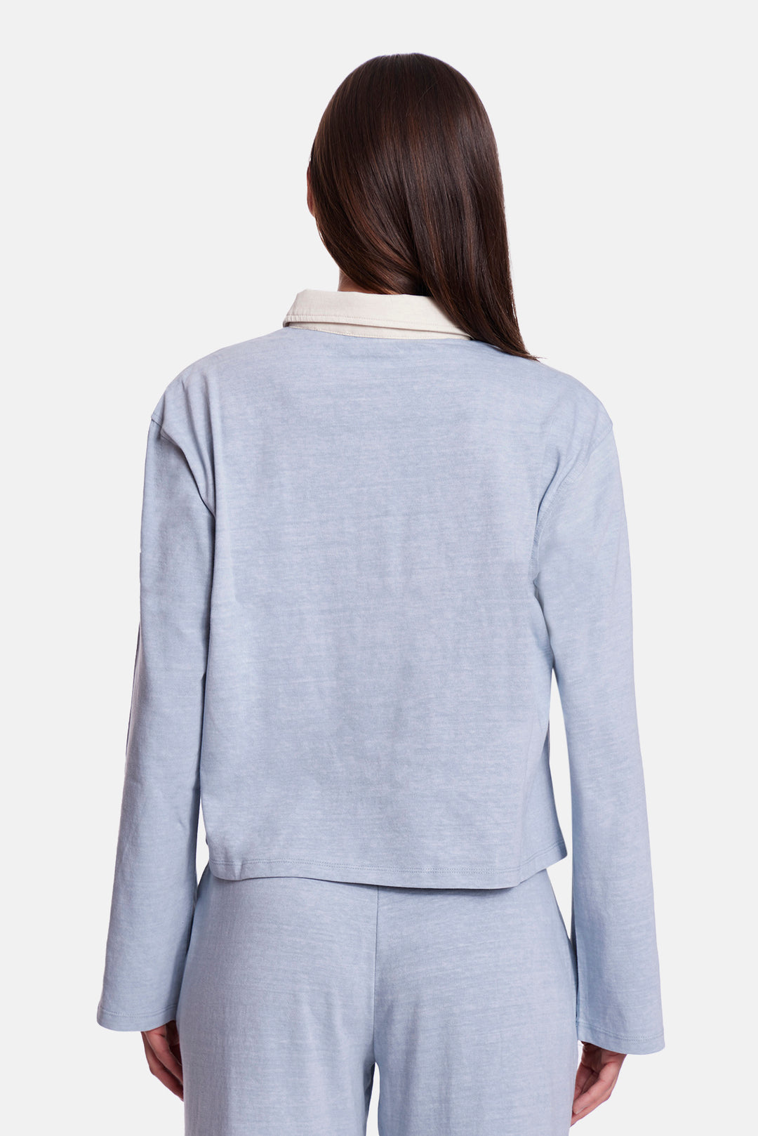 Phoebe Rugby Pale Blue w/ Ivory Collar