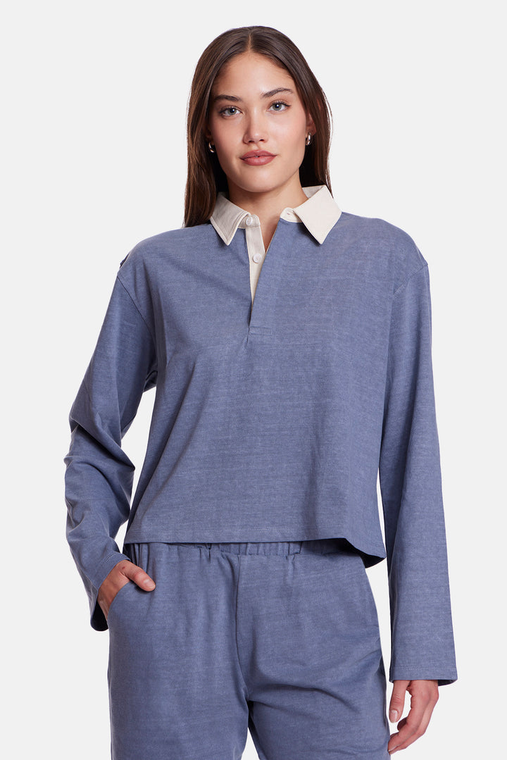 Phoebe Rugby Navy w/ Ivory Collar