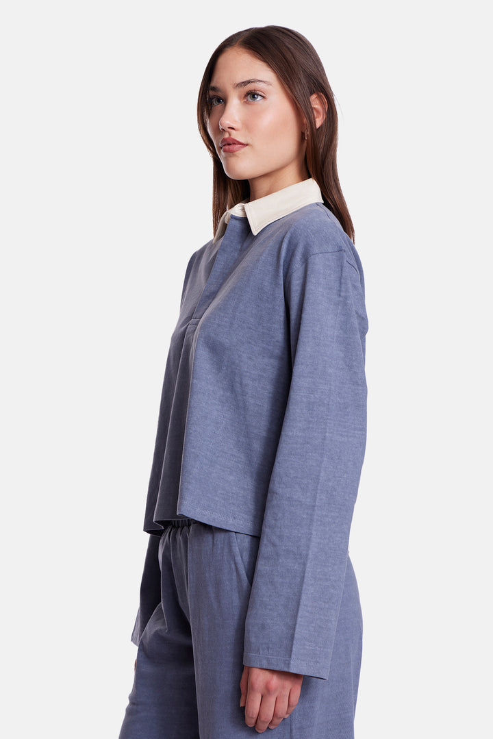 Phoebe Rugby Navy w/ Ivory Collar