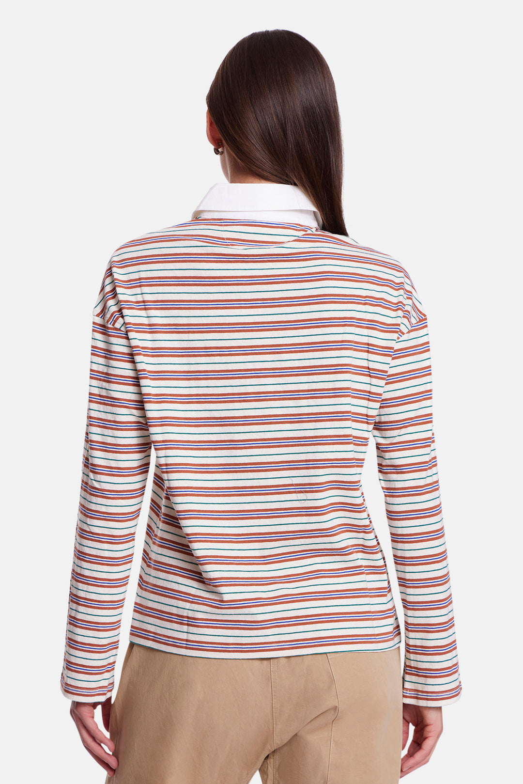 Nicky Oversized Rugby Orange Multi Stripe