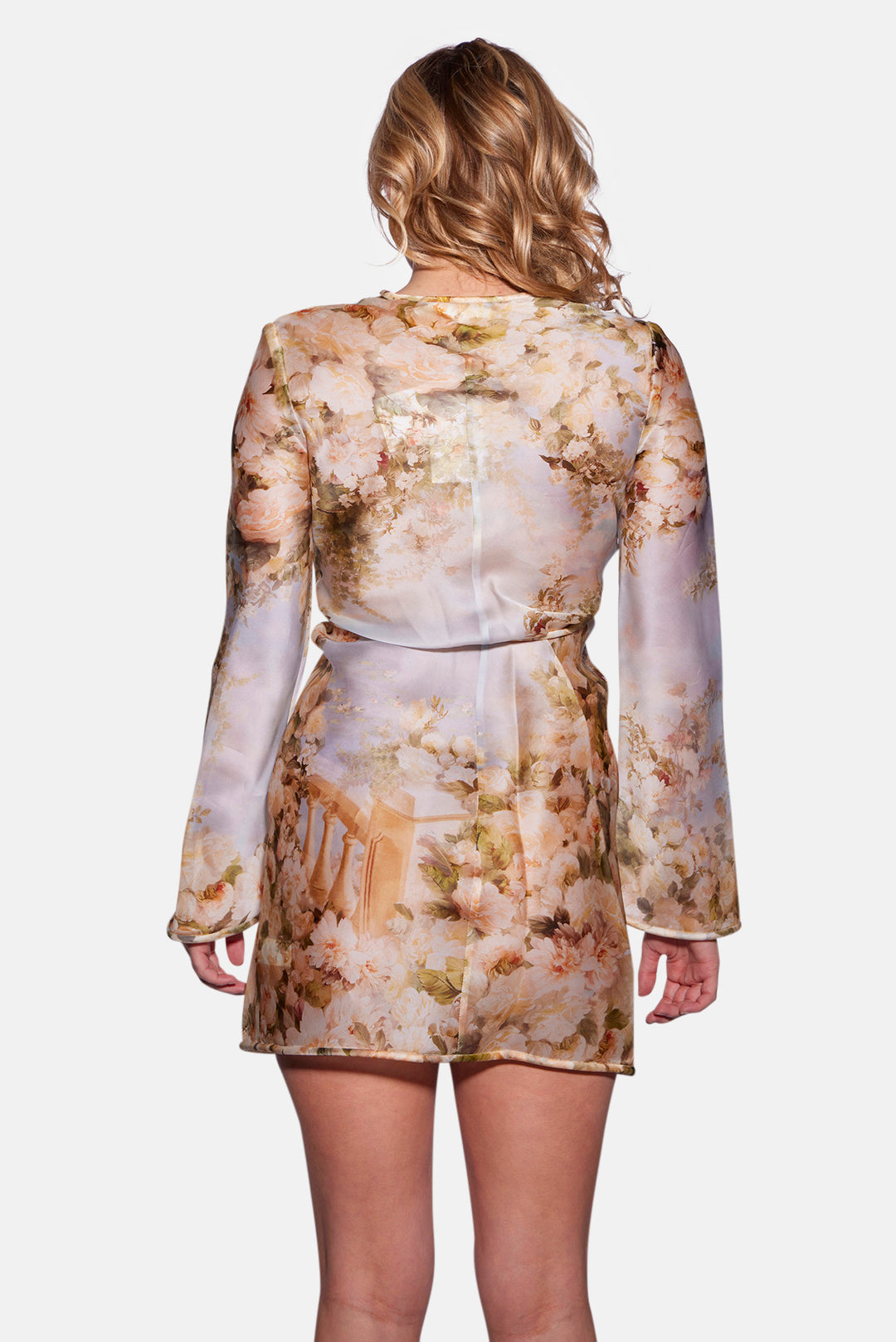 Zimmerman Luminosity Bias Mini Dress Ivory Garden Floral – blueandcream