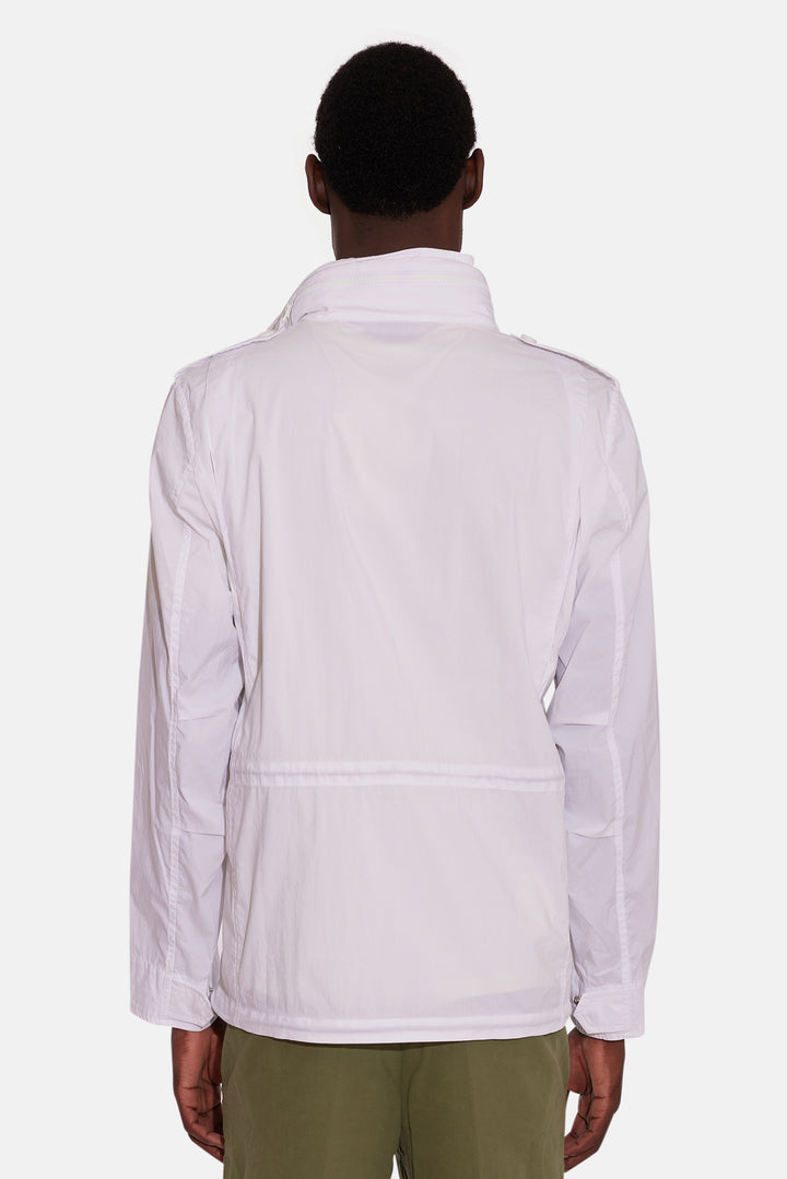 Mini Field Jacket In Cotton Poplin White