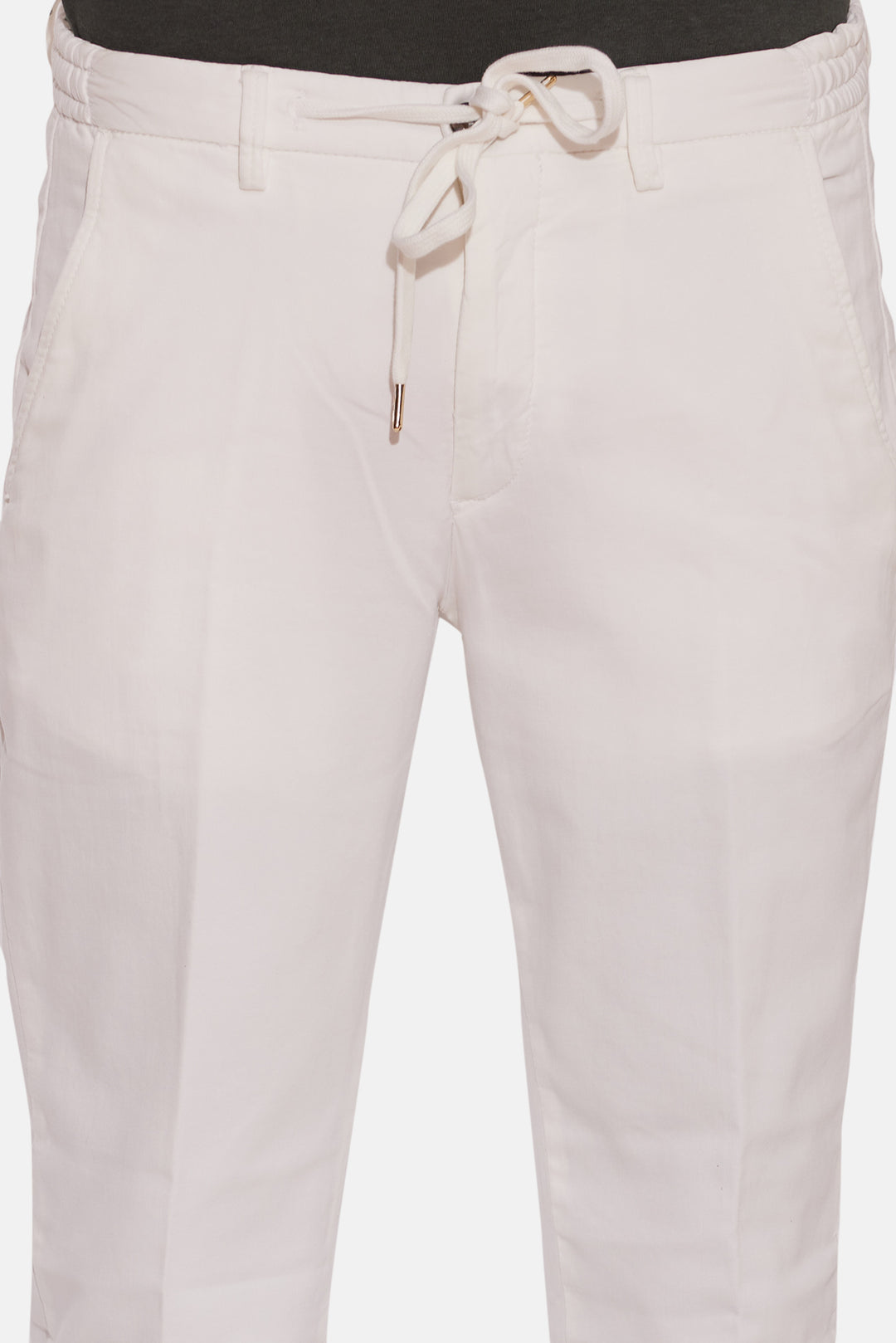 Stretch Cotton Slim Trouser White