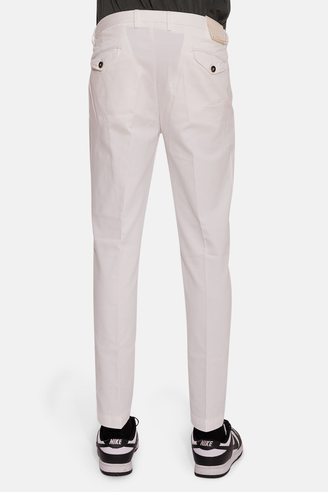 Stretch Cotton Slim Trouser White