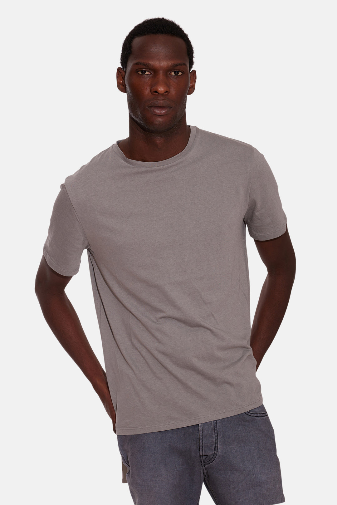 Luxe Jersey Tee Steel Grey