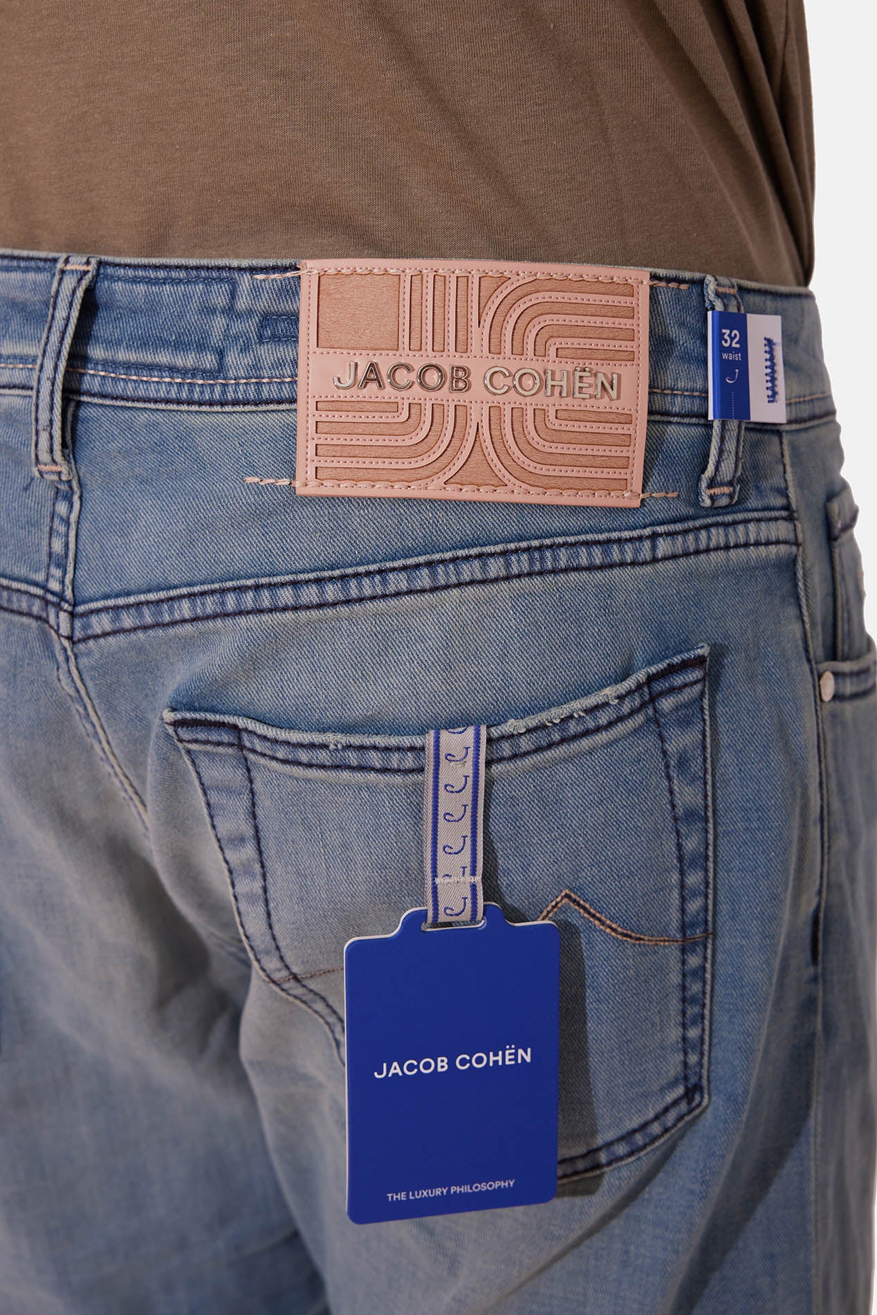 Bard 9oz Denim Medium Blue w/ Pink Patch – blueandcream
