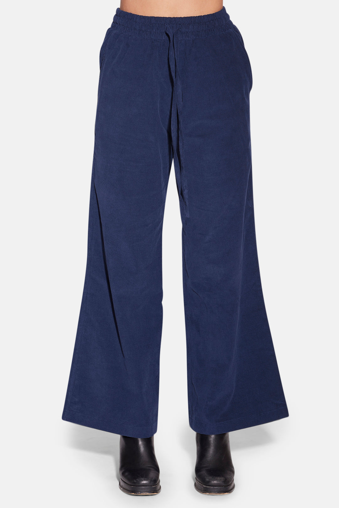 Remy Micro Cord Wide Leg Pant Navy