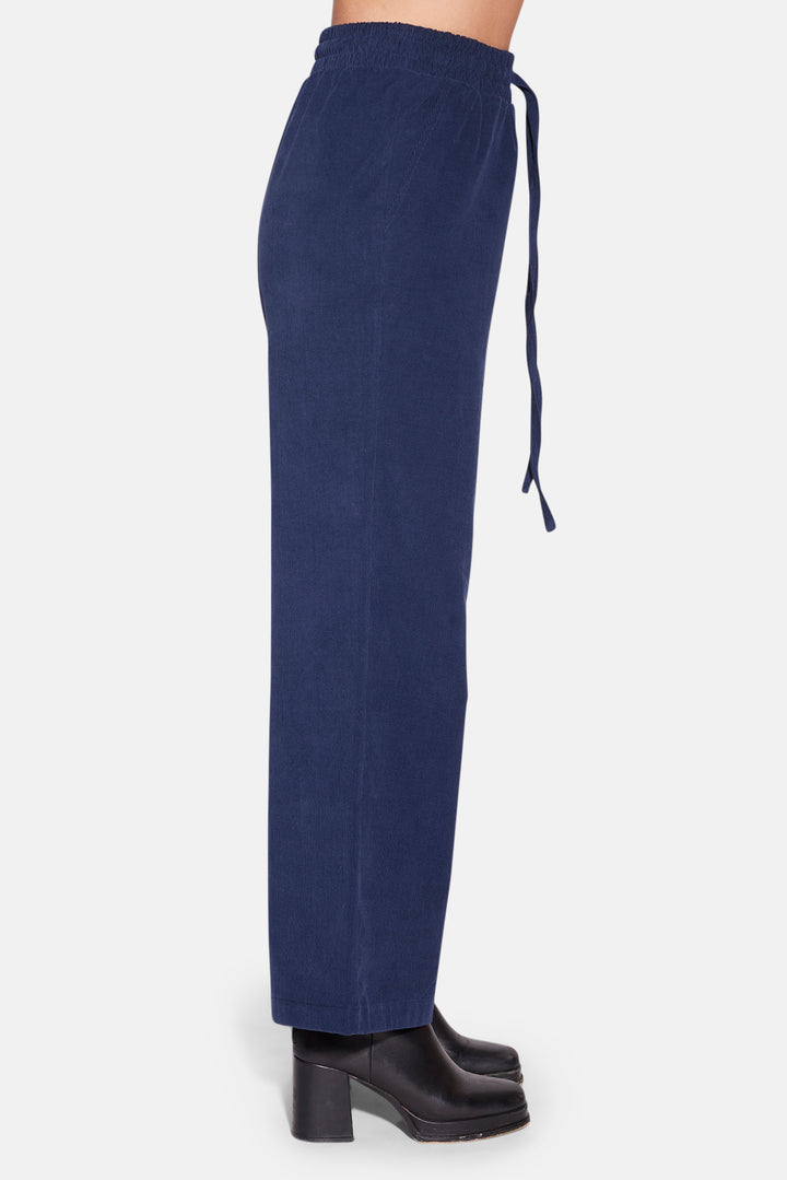 Remy Micro Cord Wide Leg Pant Navy