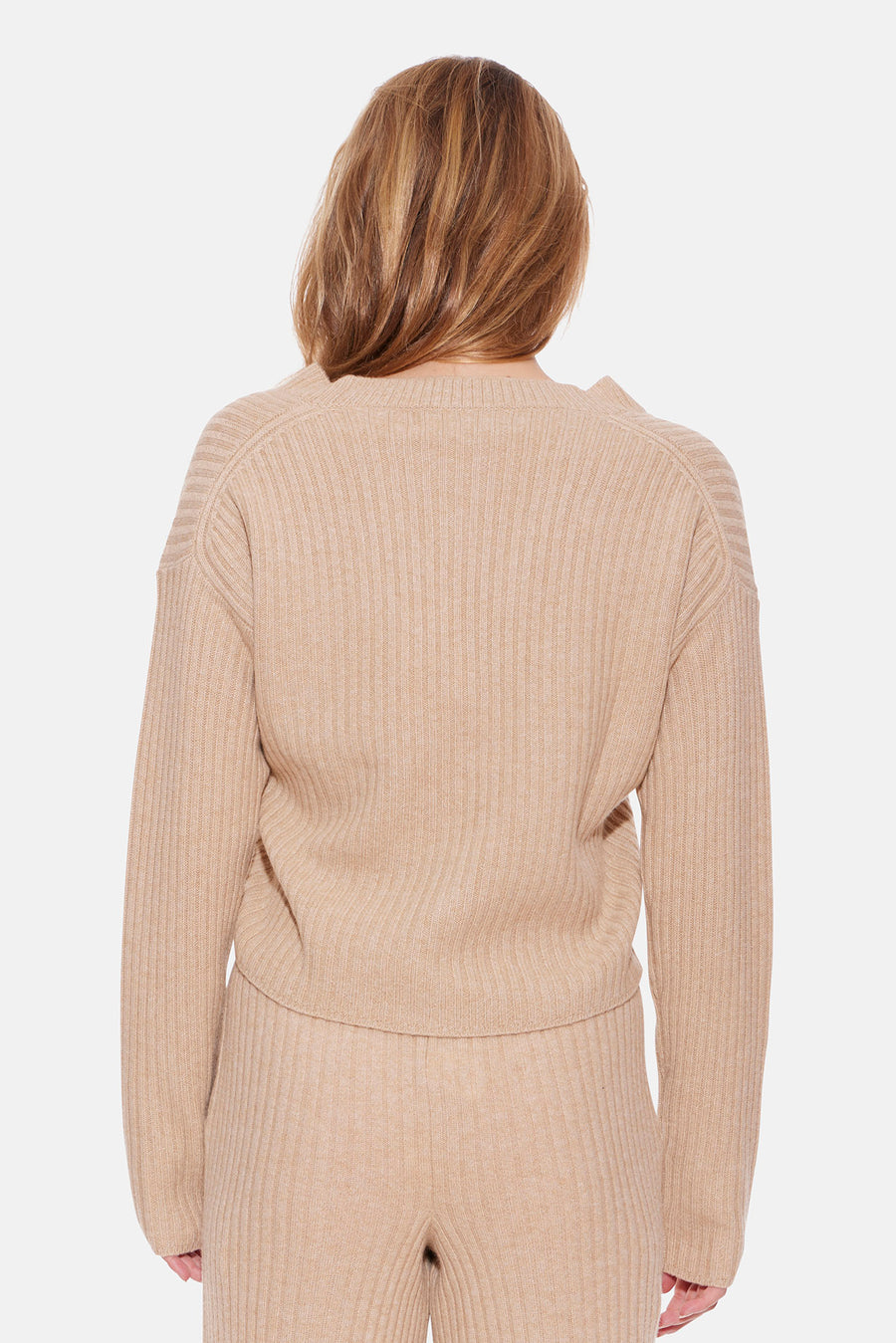 Beatrice Ribbed Cardigan Sand Hill