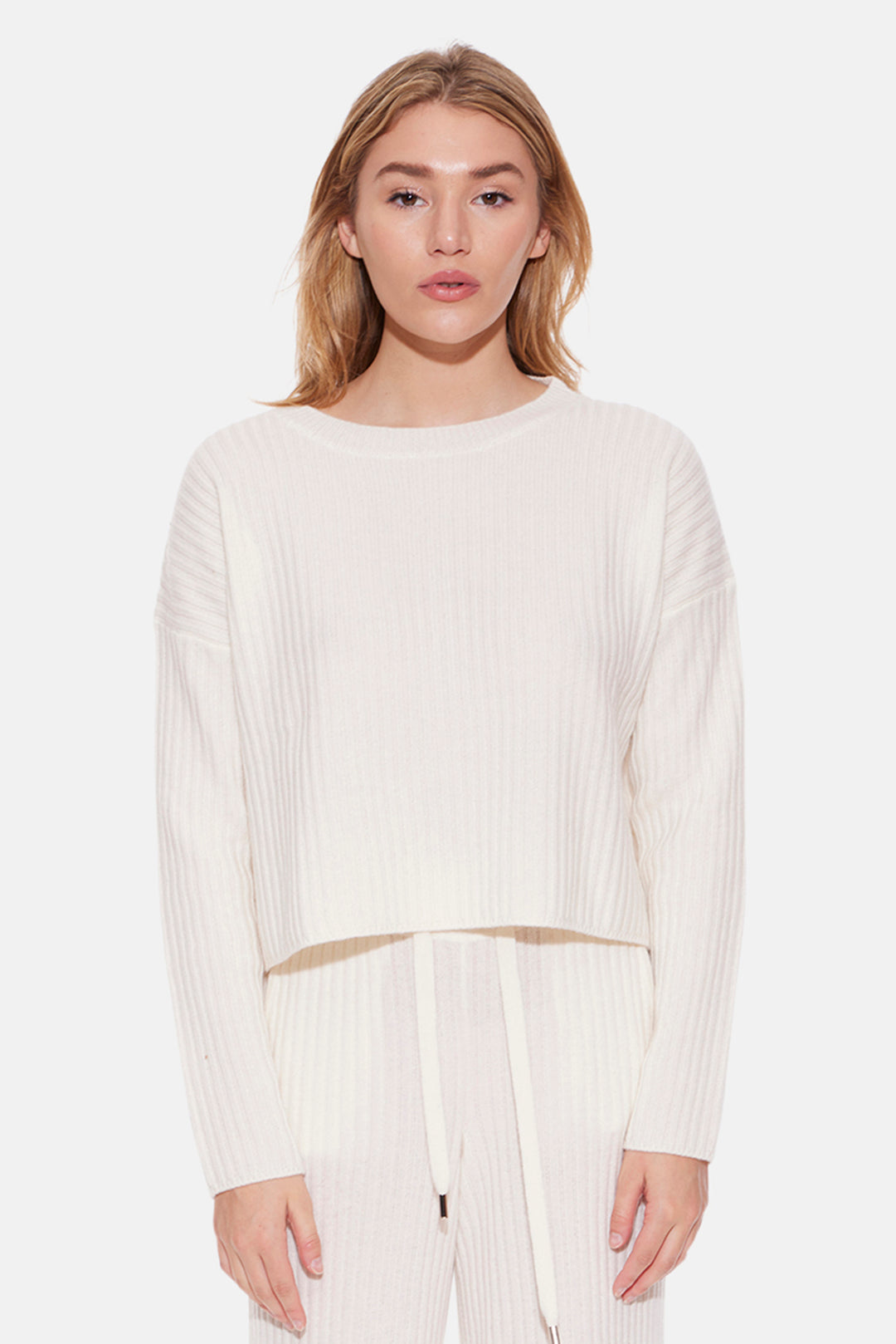Chase Crop Sweater Eggshell