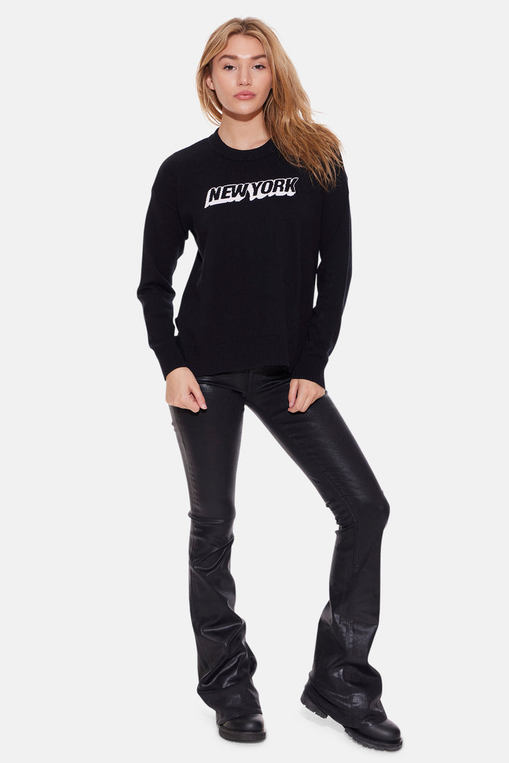 New York Cotton Crewneck Black