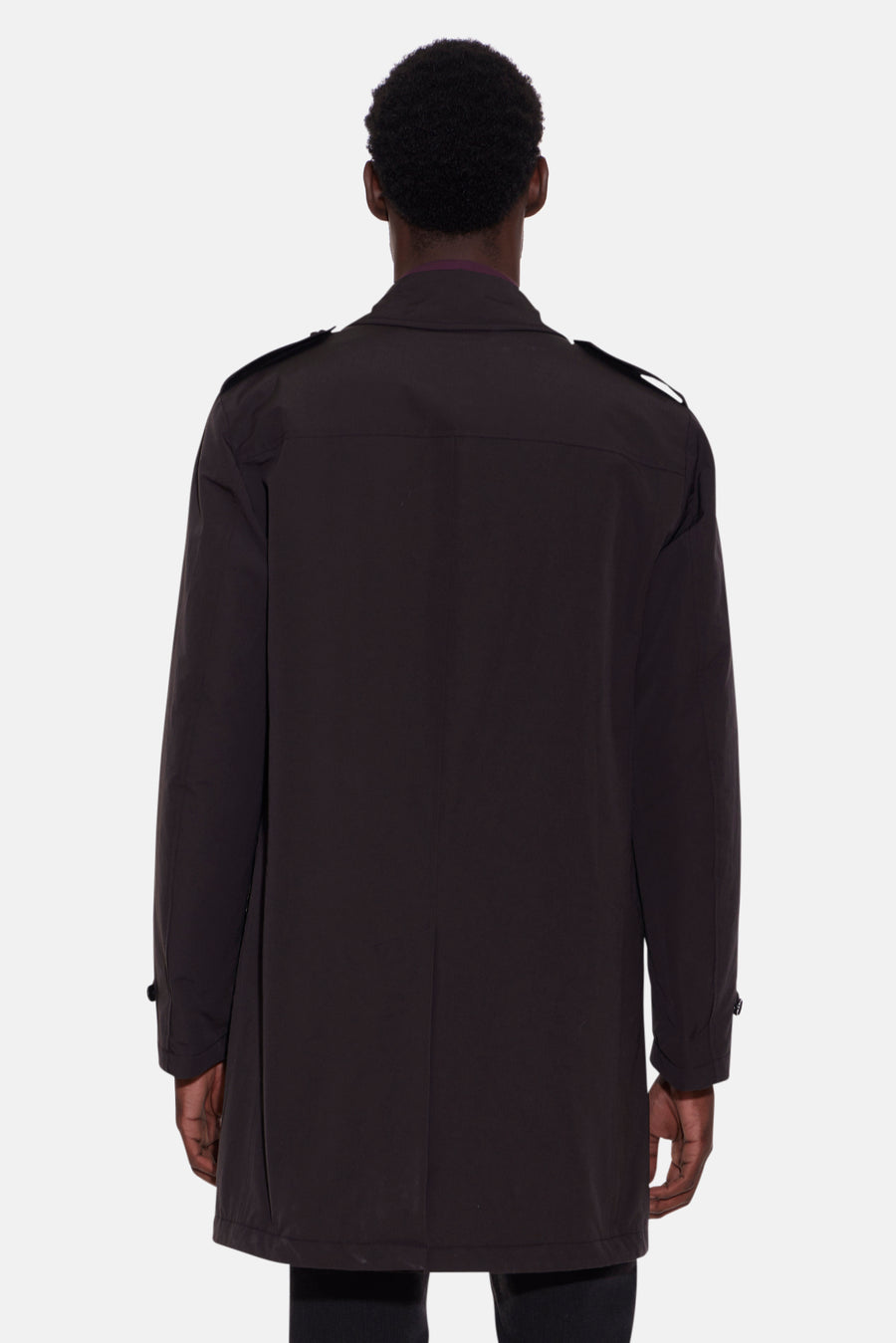 Double Breasted Trench Coat Black