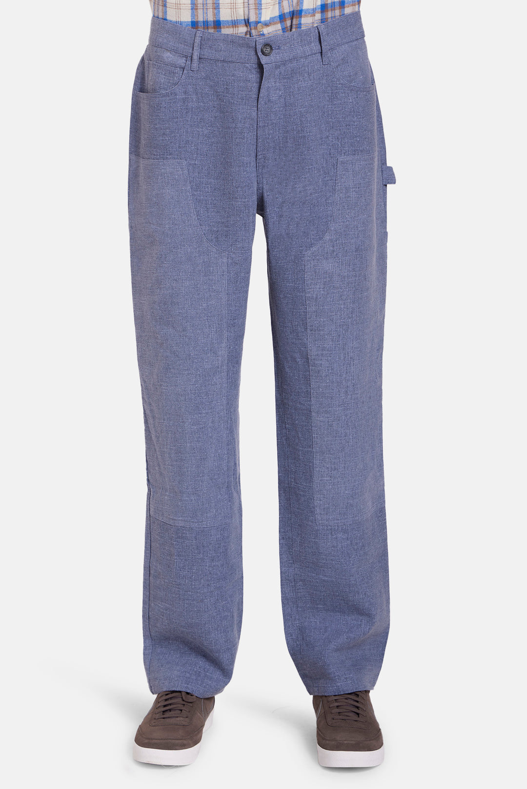 Carpenter Linen Pant Steel Blue
