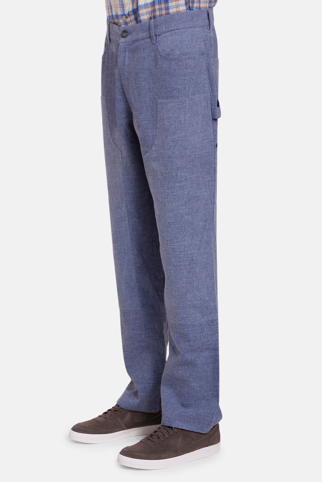 Carpenter Linen Pant Steel Blue