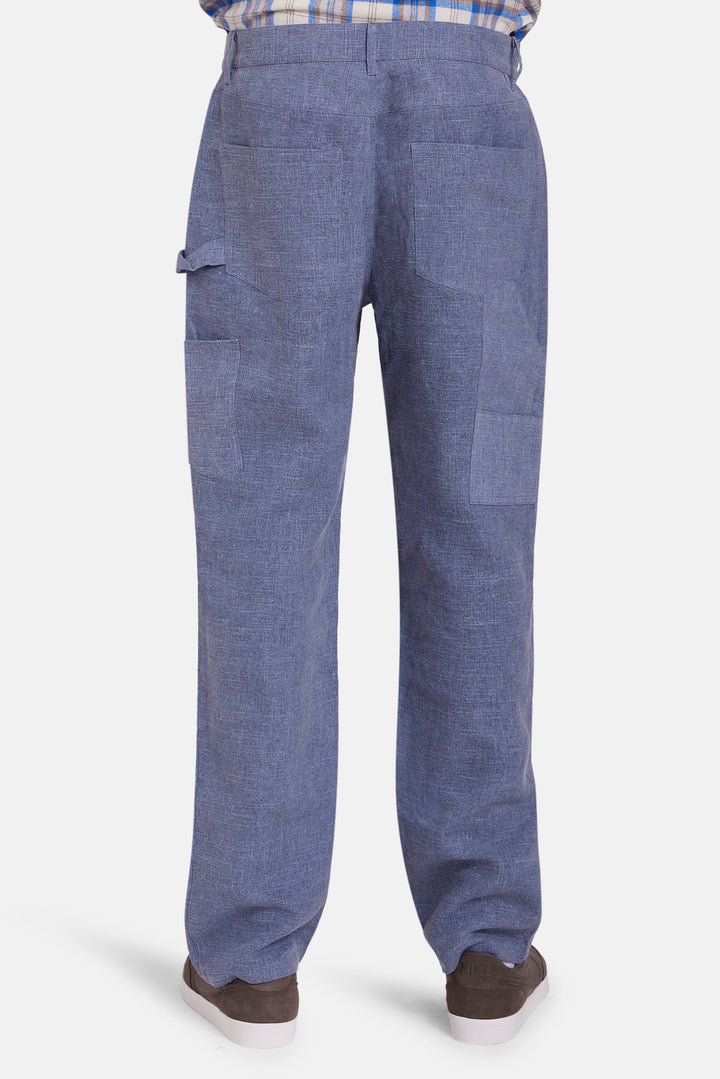 Carpenter Linen Pant Steel Blue