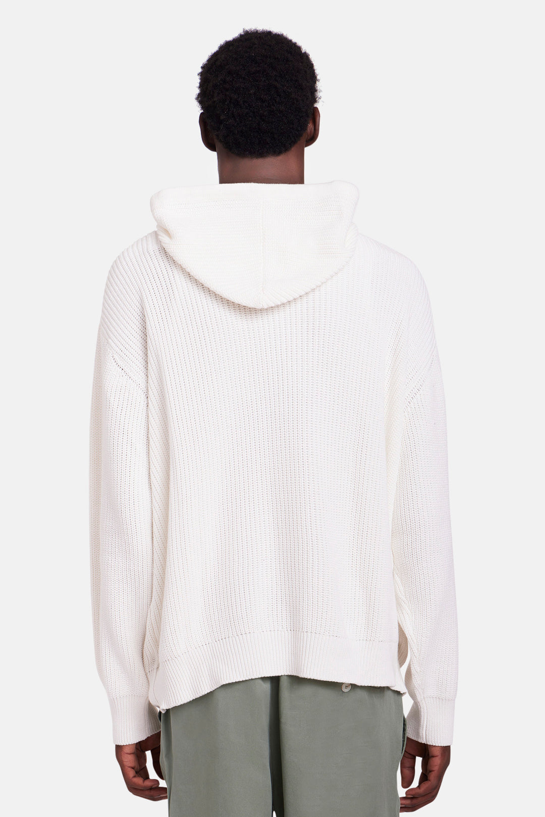 Perry Ribbed Hoodie Ivory