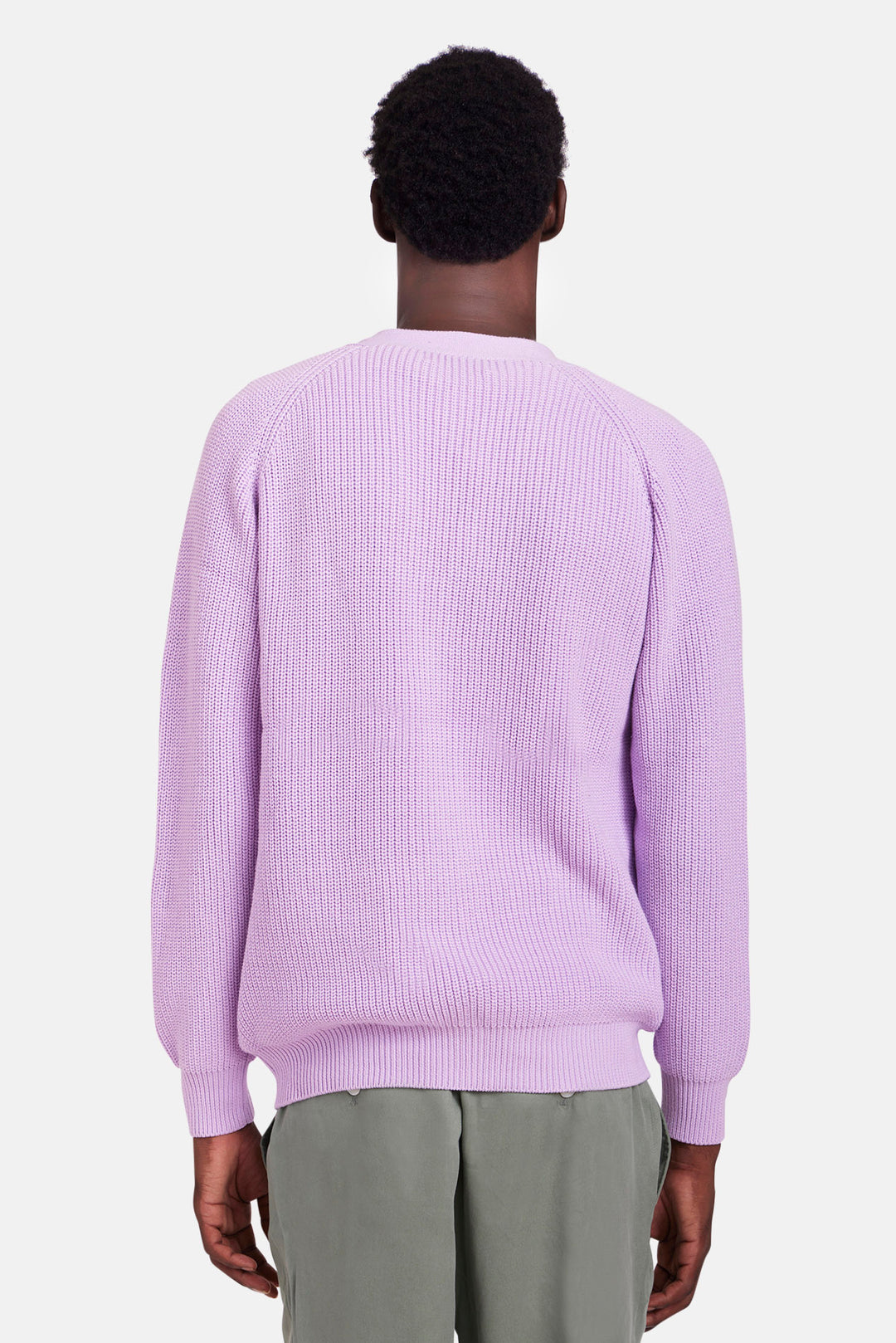 BK Ribbed Cardigan Lilac